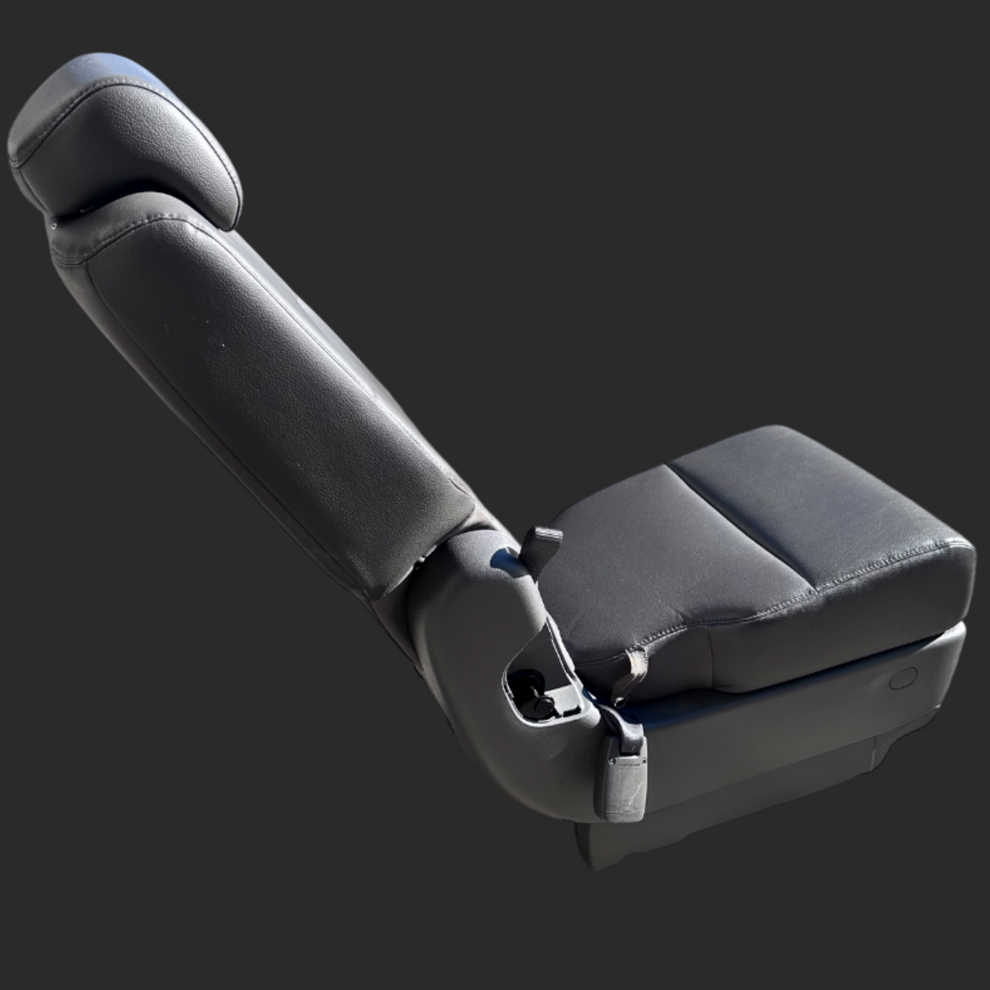 Dark Grey Leather 2nd Row Middle Seat/Cupholder