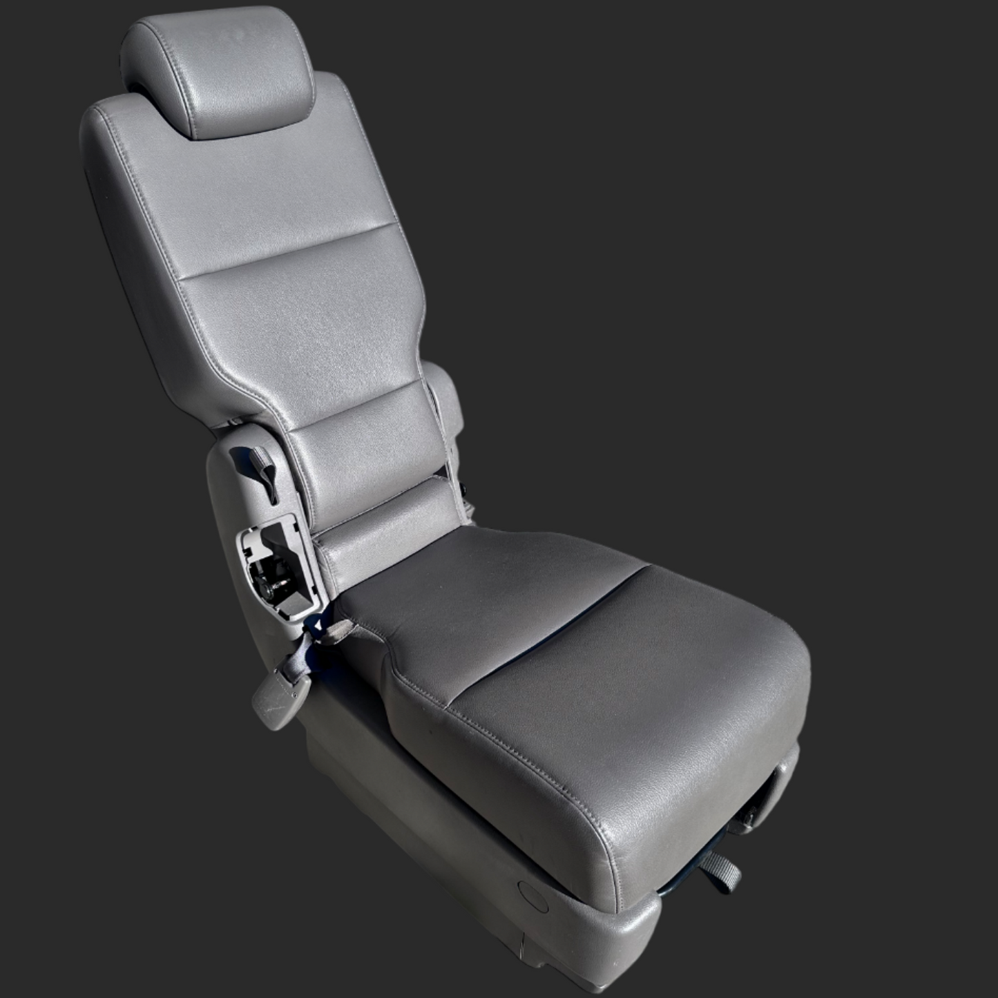 Dark Grey Leather 2nd Row Middle Seat/Cupholder