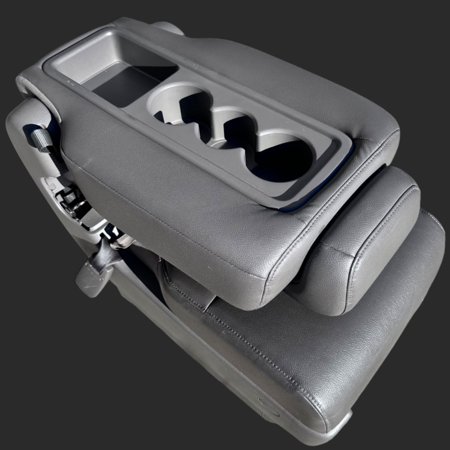 Dark Grey Leather 2nd Row Middle Seat/Cupholder
